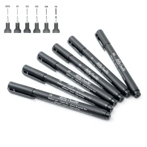 Kelly Creates Fineliner Pens Black / Bolígrafos Punta Fina Negros