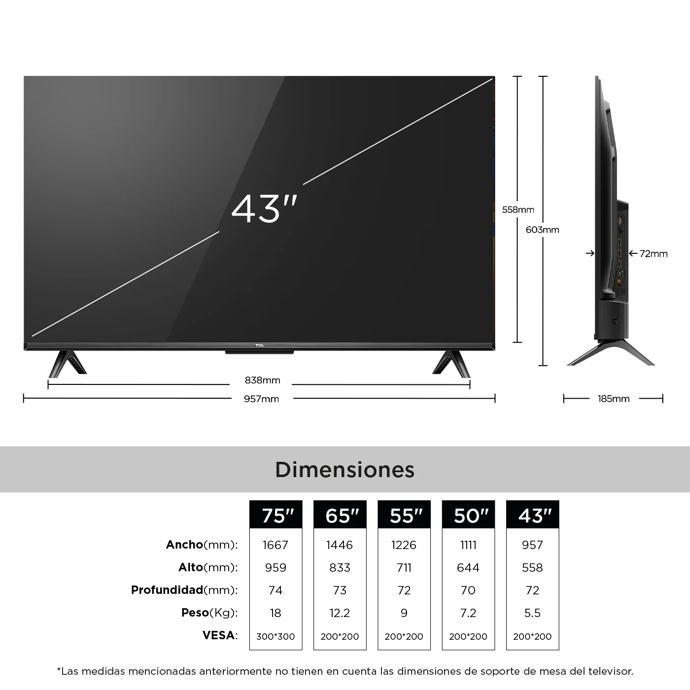 Televisor TCL 43" 43V6C 4K UHD - Imagen 5