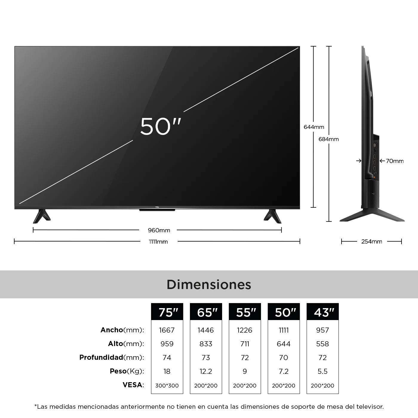 Televisor TCL 50" 50V6C 4K UHD - Imagen 2