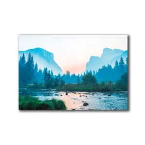 Cuadro Decorativo Rio y Bosque M 70x45 cm - Impresion en Tela