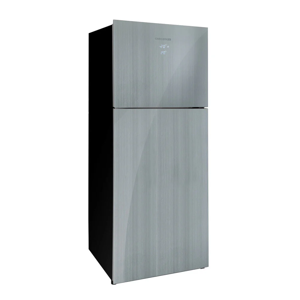 Nevera No Frost Silver Brush Panel Digital 450 Lts Challenger, Color Plata