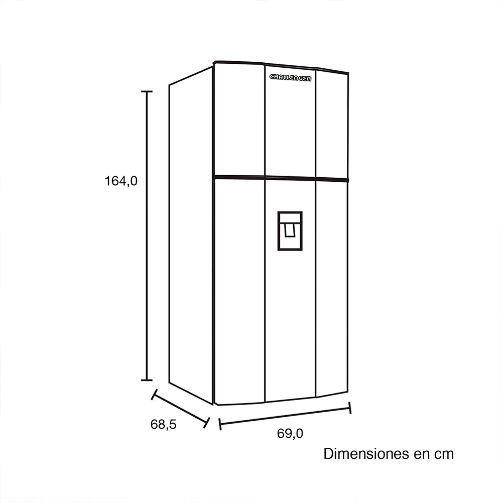 Nevera No Frost Black Series 370 Lts Challenger , Color Gris - Imagen 9
