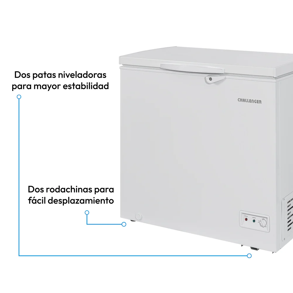 Congelador Horizontal 198 Lts Challenger, Color Blanco - Imagen 3