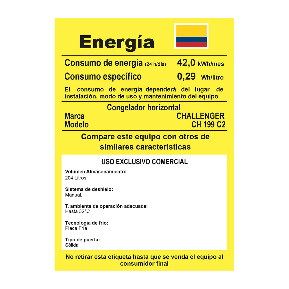 Congelador Horizontal 198 Lts Challenger, Color Blanco - Imagen 9
