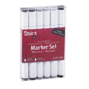 Studio 71 Alcohol Brush Markers Gray / Marcadores de Alcohol Tonos Gris