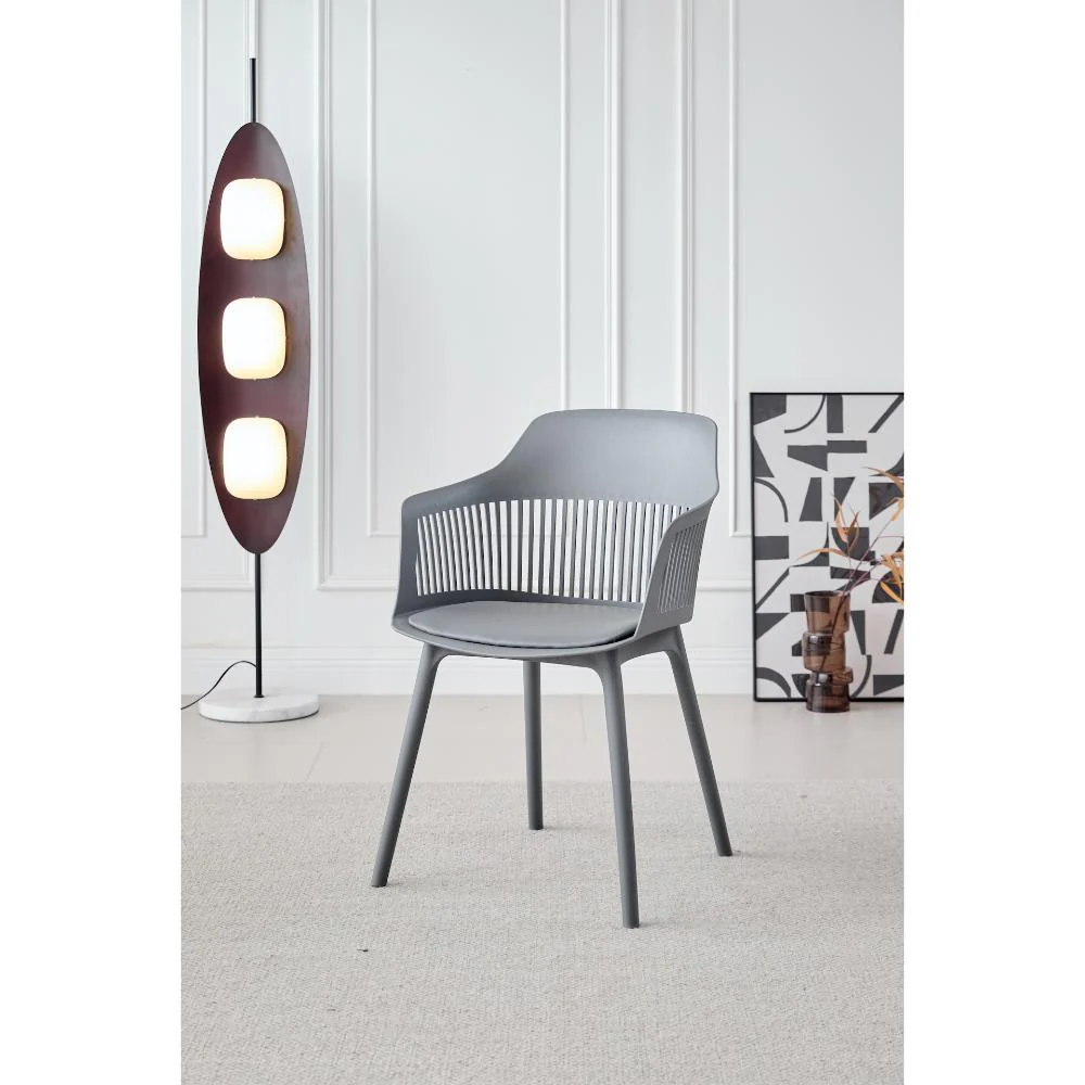 Silla Con Cojin Max, Color Gris Oscuro, Con espaldar y cojín - Imagen 6