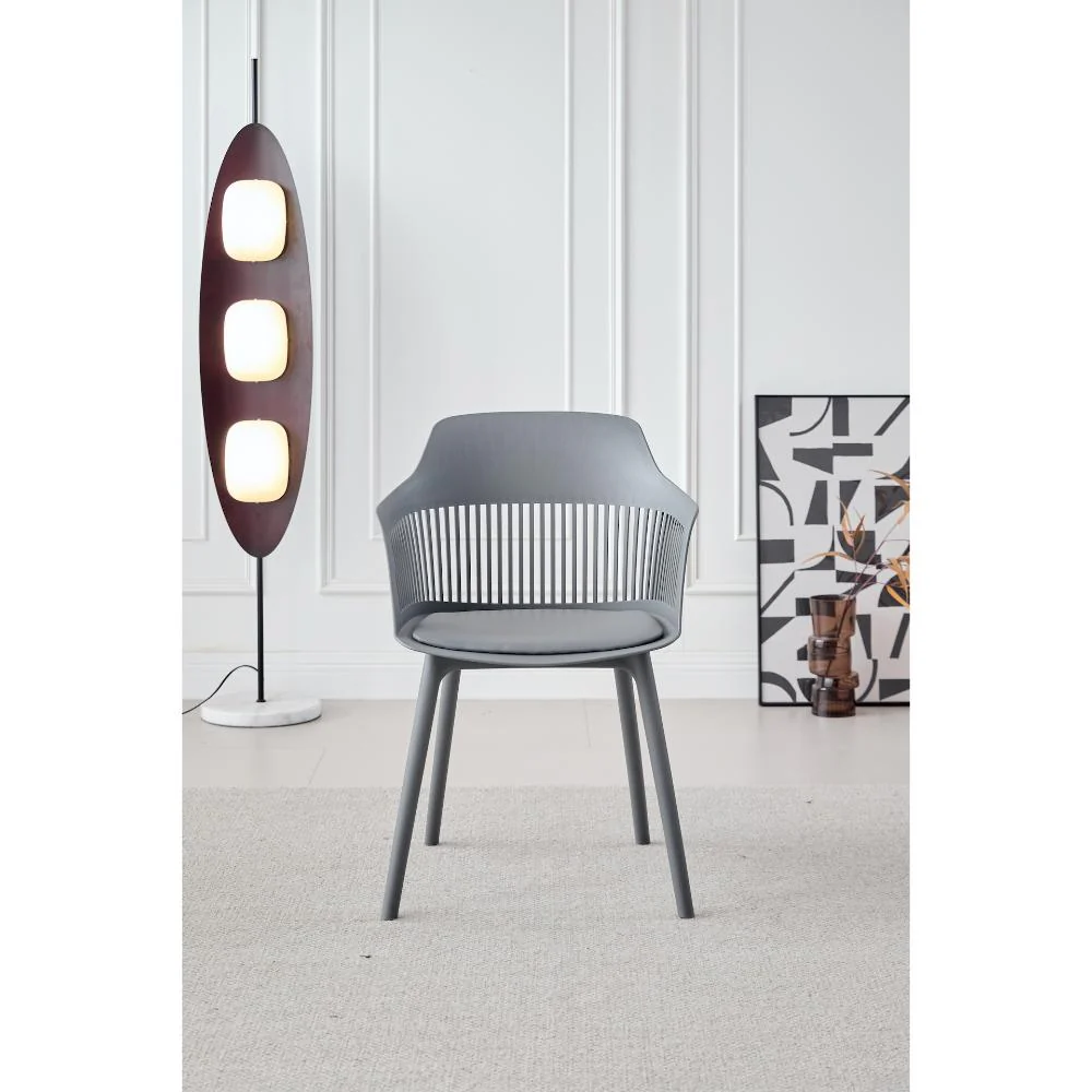 Silla Con Cojin Max, Color Gris Oscuro, Con espaldar y cojín - Imagen 7