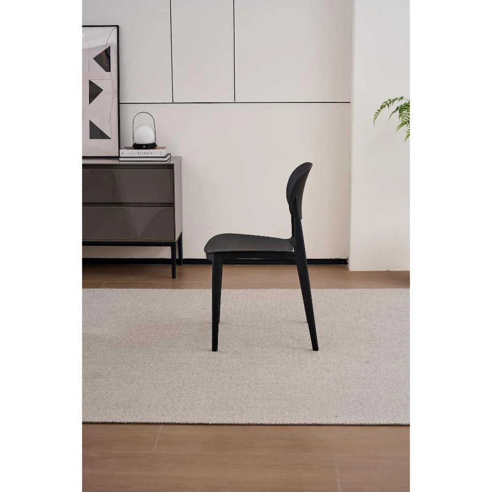 Silla Milan, Color Negro, Con espaldar y diseño Moderno X2 - Imagen 4