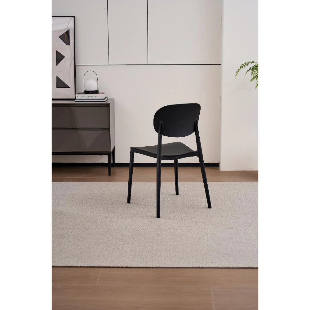 Silla Milan, Color Negro, Con espaldar y diseño Moderno X2 - Imagen 5