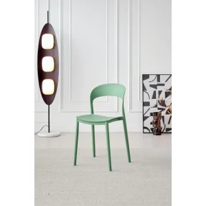 Silla Patrick, Color Verde Oliva, Con espaldar y diseño Moderno