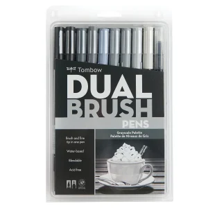 Marker Brush Pen Grayscale Palette / Marcadores Acuarelables Escala de Grises