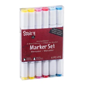 Studio 71 Alcohol Brush Markers Alcohol Brush Markers Bright Primary / Marcadores de Alcohol Tonos Brillantes