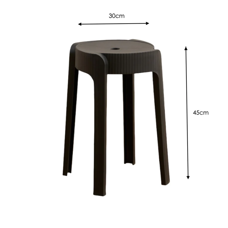 Butaco Apilable Maison, Color Negro, Diseño Moderno - Imagen 6