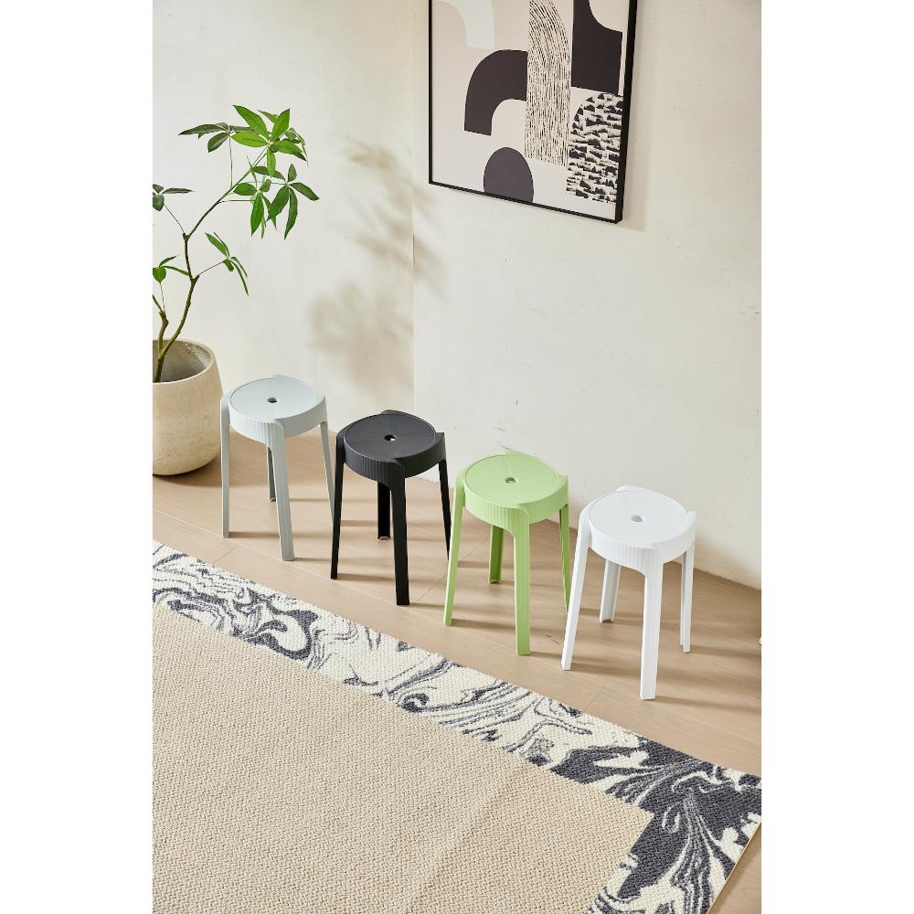 Butaco Apilable Maison, Color Negro, Diseño Moderno - Imagen 4