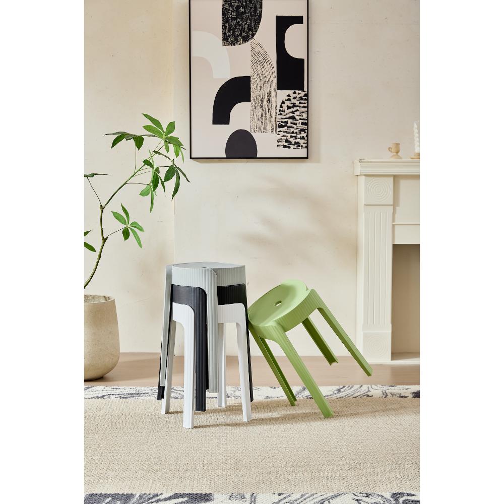 Butaco Apilable Maison, Color Negro, Diseño Moderno - Imagen 5