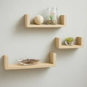 Set de 3 Repisas en U Pino