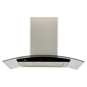 Campana Isla Vidrio Inox-negro 90 Cm 3 Velocidades