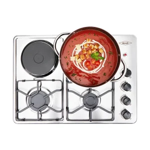 Estufa de Empotrar Haceb Inox 60x43 Mixta 120v a Gas Natural