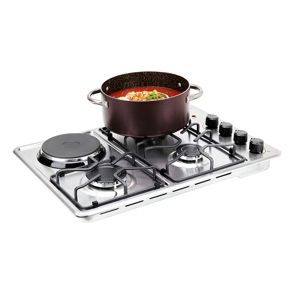 Estufa de Empotrar Haceb Inox 60x43 Mixta 120v a Gas Natural - Imagen 2