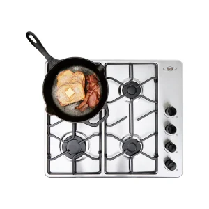 Estufa de Empotrar Haceb inox 60x51 Platina a Gas Propano