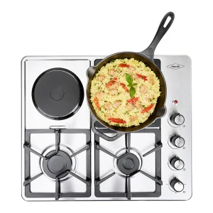 Estufa de Empotrar Haceb Inox 60x51 Mixta 120v a Gas Natural