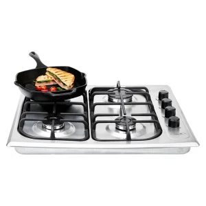 Estufa de Empotrar Haceb Inox 60x51 Hierro Fundido a Gas Natural