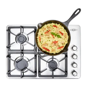 Estufa de Empotrar Haceb Inox 60x43 Hierro Fundido a Gas Natural