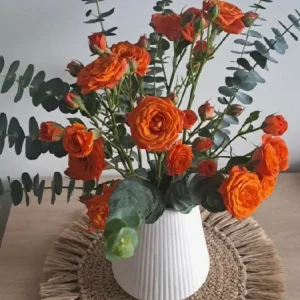 Florero Otoñal Blanco en cerámica