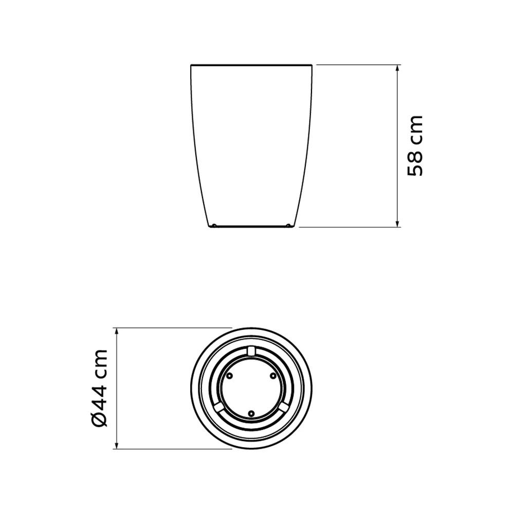 Maceta Thai 58, Verde Oliva - Imagen 2