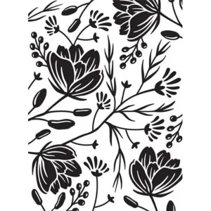 Embossing Folder Flower Pod Background / Folder de Grabado Flores