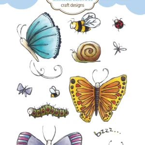 Bugs & Butterflies Clear Stamps / Sellos de Polímero de Mariposas e Insectos