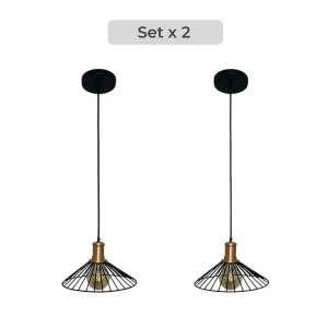 Set x2 Lámpara Decorativa de Techo Rejilla Estilo Industrial