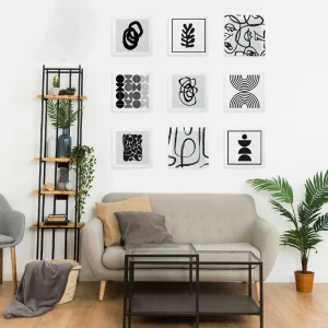 Set x9 Minimalist Grey 20 cm x 20 cm