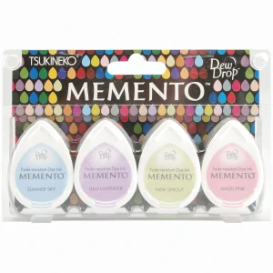 Memento Dew Drop Ink Pads Oh Baby! / Paquete de 4 Tintas Memento Pasteles