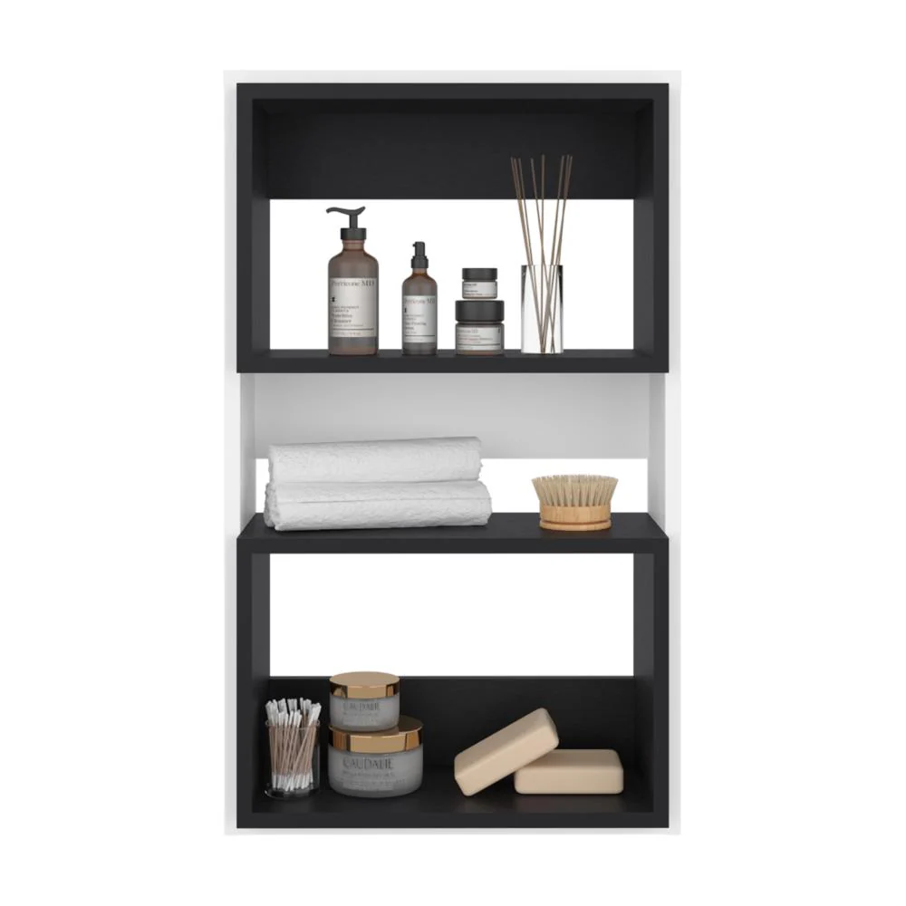 Gabinete de Baño Sensei Eco, Blanco Duqueza y Wengue, con superficies para ubicar objetos - Imagen 2