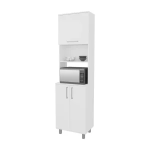 Alacena Bombona, Blanco, con espacio para horno microondas ZF
