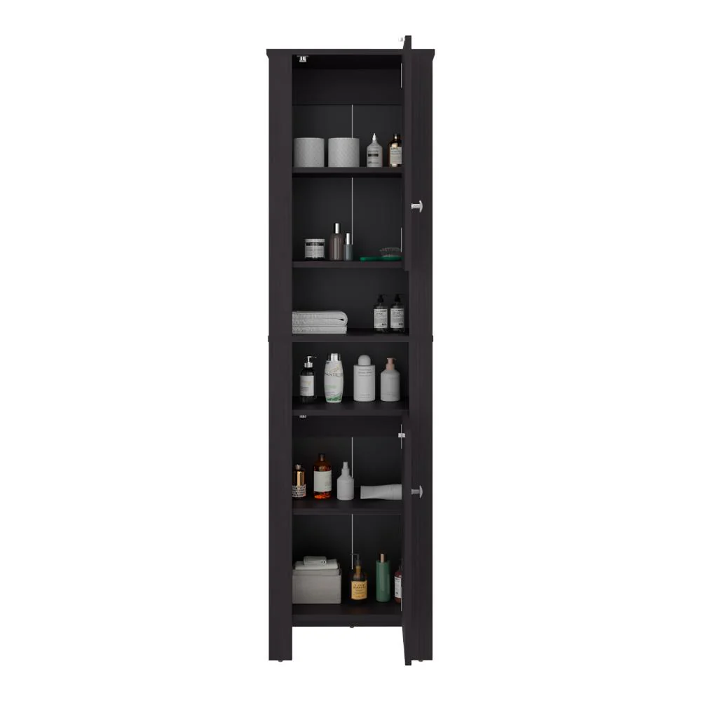 Mueble Auxiliar para Baño Vanes, Wengue, con espacio para objetos decorativos ZF - Imagen 2