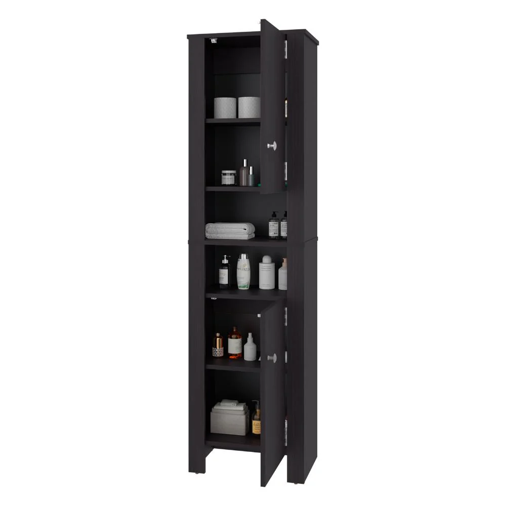 Mueble Auxiliar para Baño Vanes, Wengue, con espacio para objetos decorativos ZF - Imagen 3