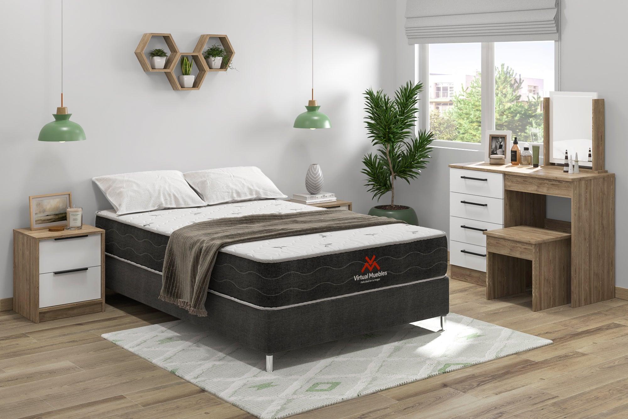 Combo Tobit de cama y colchon semidoble para habitación - Imagen 7