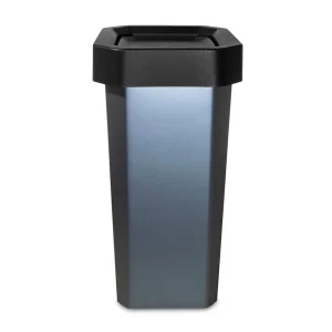 Caneca-Papelera Estrabins Vaiven 26L Negro-IML Azul Mate