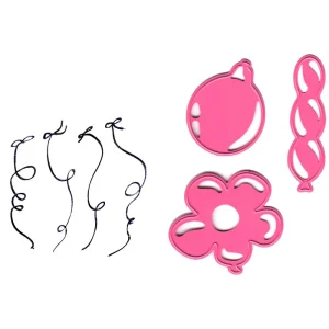 Dies with Stamps Balloons / Suaje y Sellos Globos