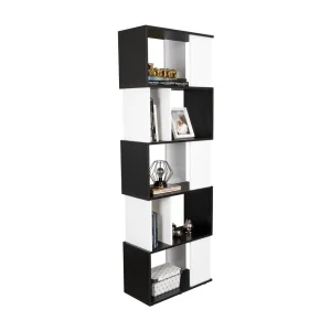 Biblioteca Noah, Wengue y Blanco Vainilla, con compartimientos para objetos de estudio