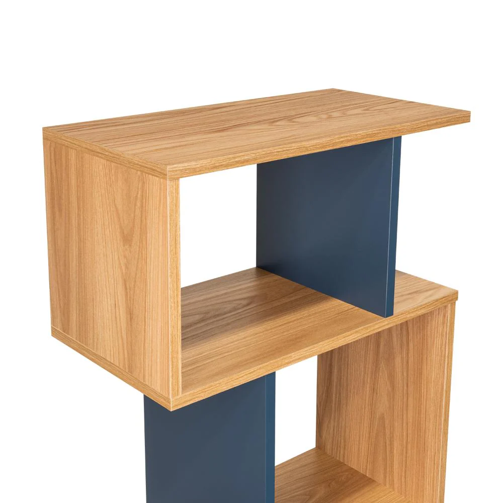 Biblioteca York, Fresno Europeo y Kronos Azul, con espacios para libros y objetos decorativos - Imagen 6