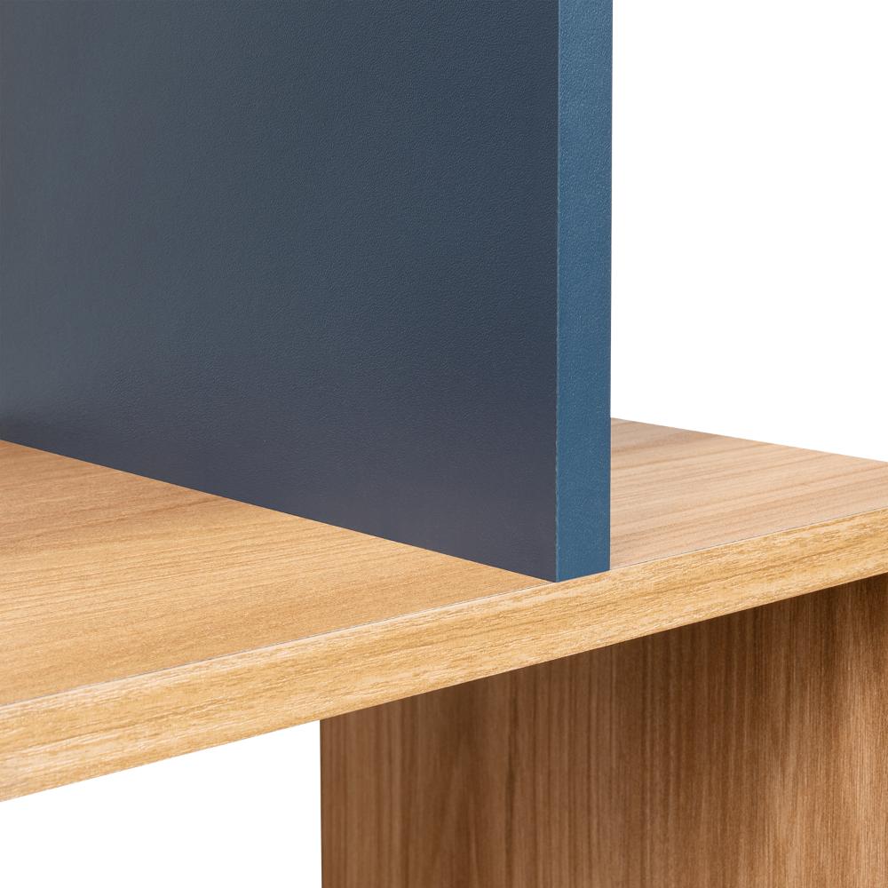 Biblioteca York, Fresno Europeo y Kronos Azul, con espacios para libros y objetos decorativos - Imagen 9