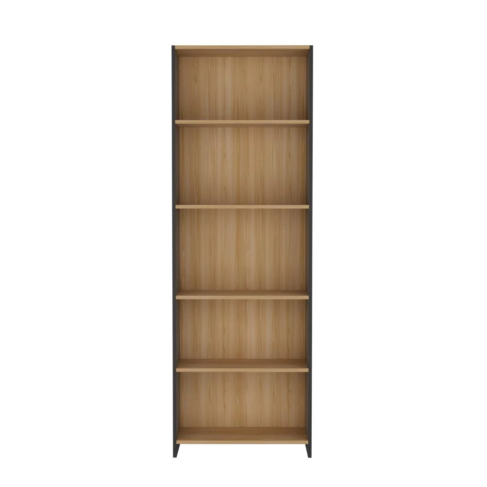 Biblioteca Milán, Fresno Europeo y Wengue, con Cinco Entrepaños - Imagen 5