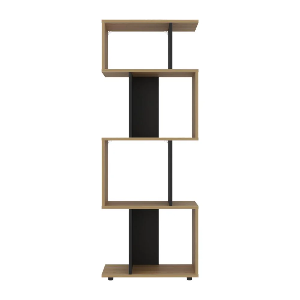 Biblioteca York, Fresno Europeo y Wengue, con espacio para libros y objetos decorativos - Imagen 4