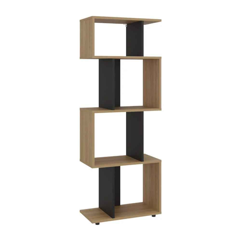 Biblioteca York, Fresno Europeo y Wengue, con espacio para libros y objetos decorativos - Imagen 5