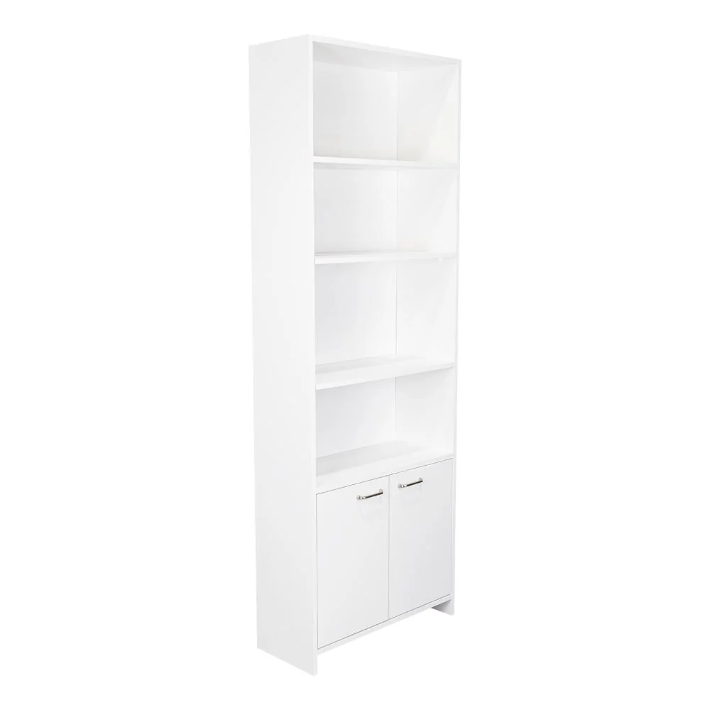 Biblioteca Milán, Blanco Duqueza, con Dos Puertas Abatibles y Cuatro Entrepaños - Imagen 7