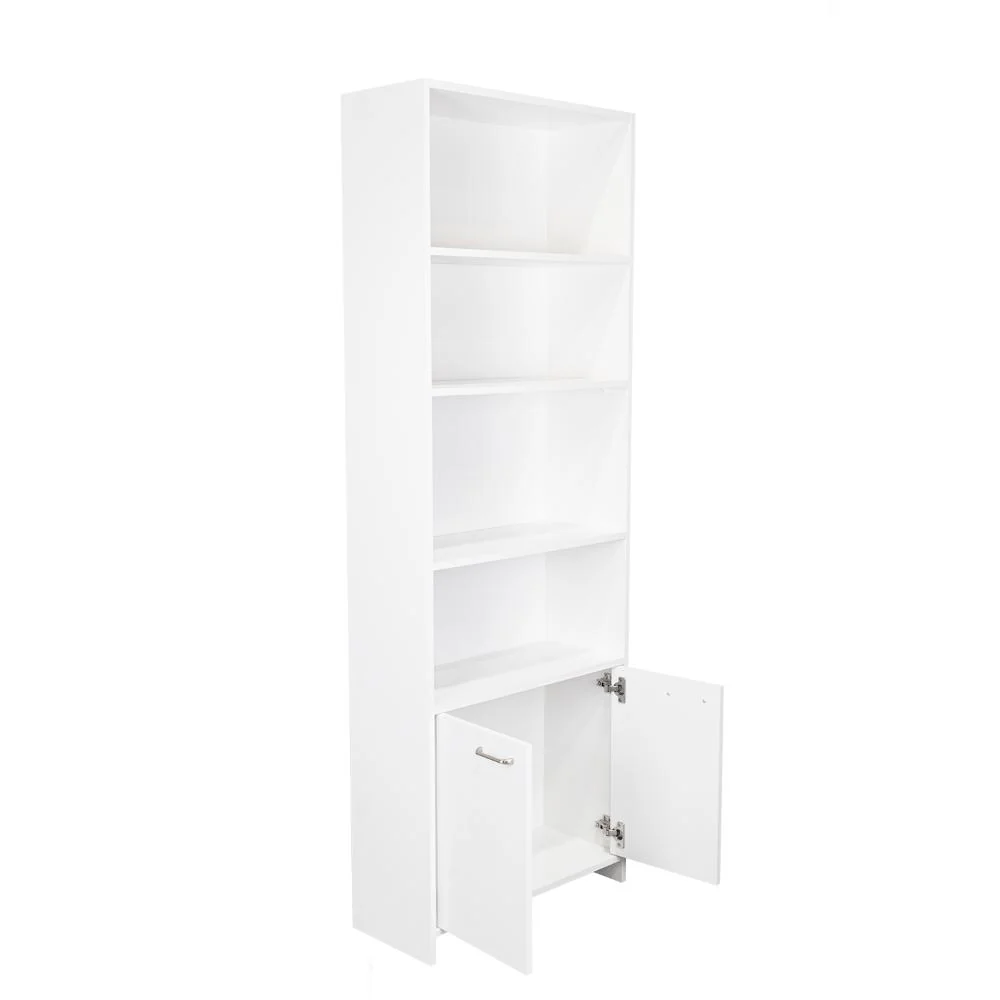 Biblioteca Milán, Blanco Duqueza, con Dos Puertas Abatibles y Cuatro Entrepaños - Imagen 8