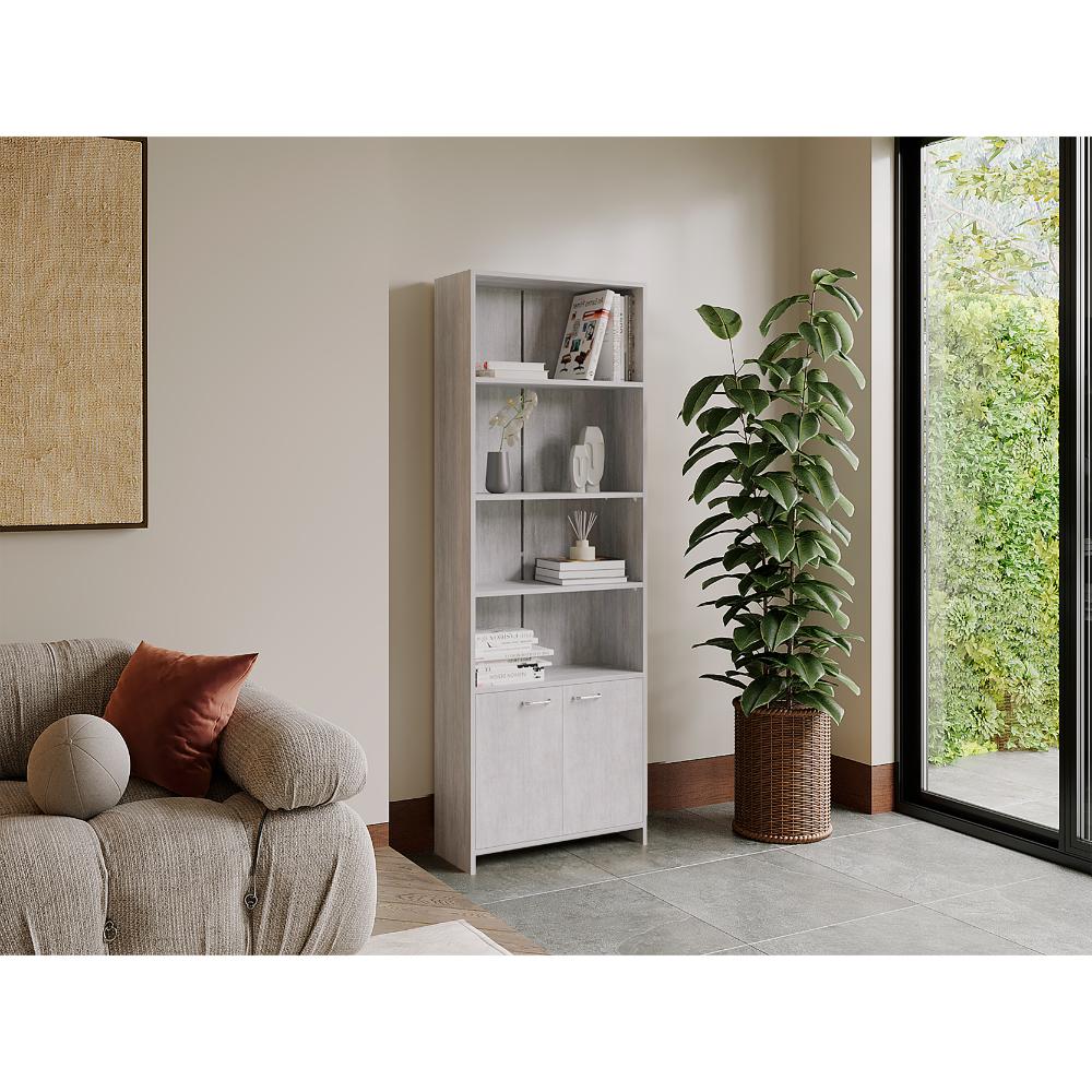 Biblioteca Milán, Agata, con Dos Puertas Abatibles y Cuatro Entrepaños ZF - Imagen 3